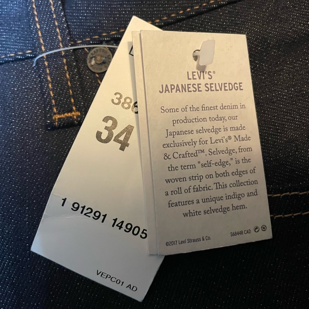 Levis Made in Japan Studio Taper Men's Jeans - Picture 8 of 12
